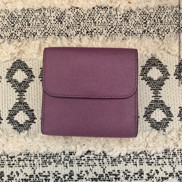 COACH Trifold Purple Wallet - Picture 2 of 7